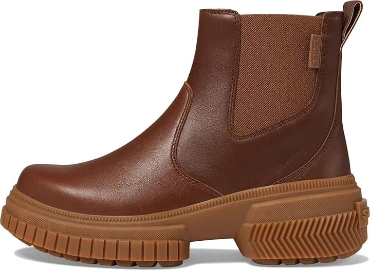 SOREL ONAtm AVE Chelsea Boot Waterproof Women's Boots Velvet Tan/Gum 2 : 7 B - Medium, Leather - Image 5