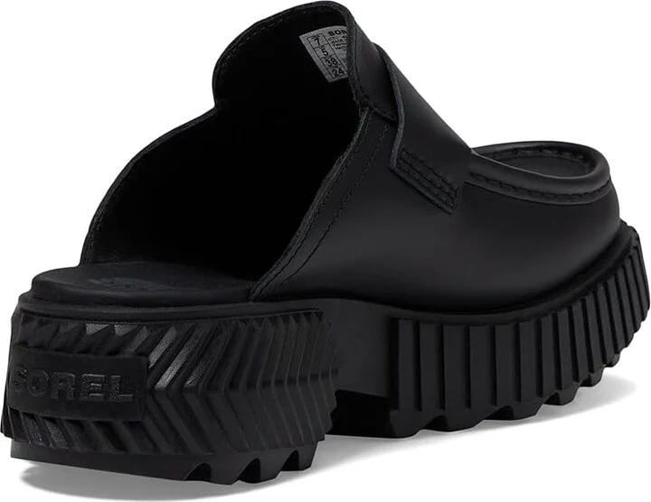 SOREL ONAtm AVE Loafer High Women's Heels Black/Jet : 8 B - Medium, Leather - Image 4