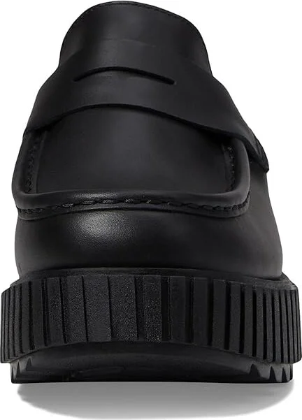 SOREL ONAtm AVE Loafer High Women's Heels Black/Jet : 8 B - Medium, Leather - Image 5