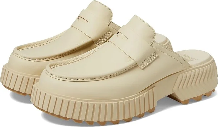 SOREL ONAtm AVE Loafer High Women's Heels Honey White/Sea Salt : 9.5 B - Medium, Leather