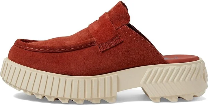 SOREL ONAtm AVE Loafer High Women's Heels Sanguine/Bleached Ceramic : 8.5 B - Medium, Leather - Image 5