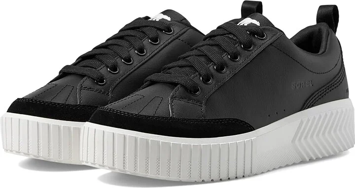 SOREL ONAtm AVE Low Sneaker Women's Shoes Black/Sea Salt : 6.5 B - Medium, Leather