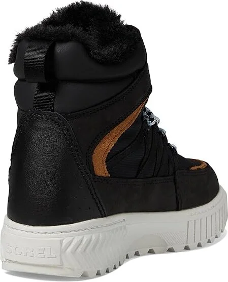 SOREL ONAtm AVE Trek Boot Waterproof Women's Snow Shoes Black/Sea Salt : 6 B - Medium, Leather/Suede - Image 4