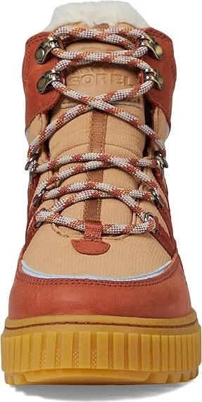 SOREL ONAtm AVE Trek Boot Waterproof Women's Snow Shoes Sanguine/Arctic Seas : 7 B - Medium, Leather/Suede - Image 2
