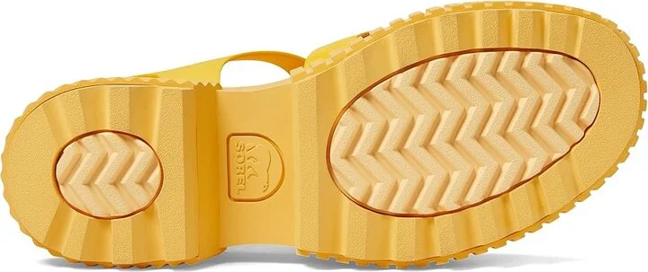 SOREL ONAtm Streetworks Fisherman Mid Sandal Women's Shoes Yellow Ray/Pilsner : 7.5 B - Medium, Leather - Image 3