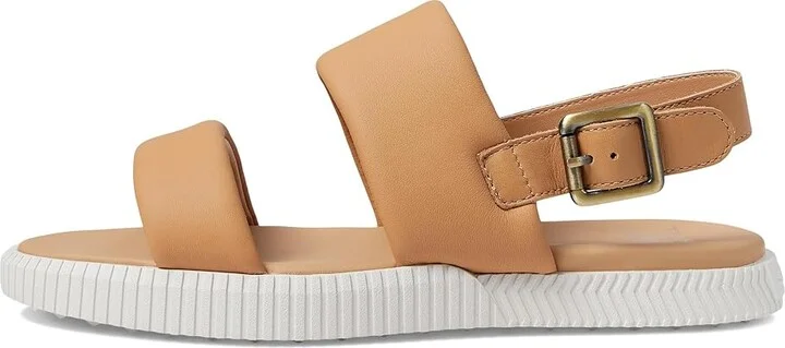 SOREL ONAtm Streetworks Go-To Flat Sandal Women's Shoes Honest Beige/Sea Salt : 7.5 B - Medium, Leather - Image 5