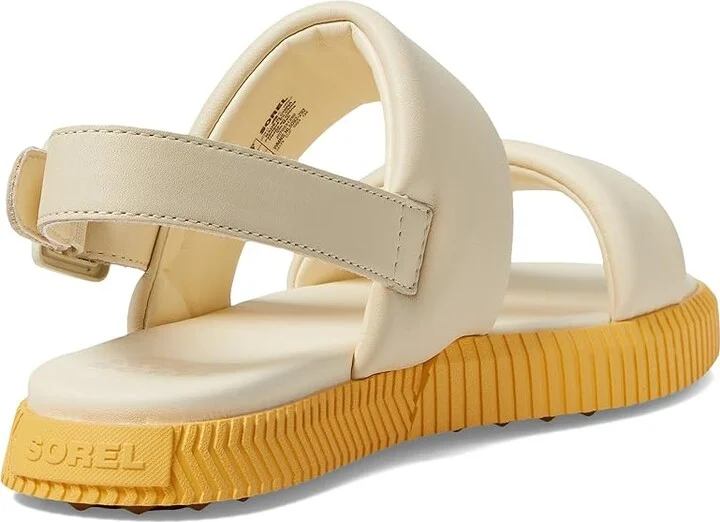 SOREL ONAtm Streetworks Go-To Flat Sandal Women's Shoes Honey White/Yellow Ray : 10 B - Medium, Leather - Image 4