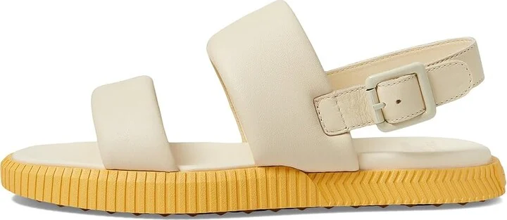 SOREL ONAtm Streetworks Go-To Flat Sandal Women's Shoes Honey White/Yellow Ray : 10 B - Medium, Leather - Image 5