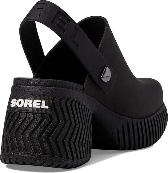 SOREL ONAtm Streetworks Heel Clog Women's Shoes Black/Sea Salt : 10 B - Medium, Synthetic - Image 4