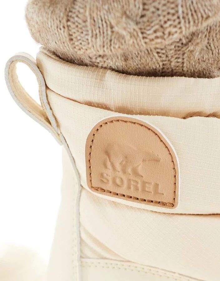 Sorel Out N About IV Puffy WP waterproof snow puffer boots in honey white and canoe - Image 3
