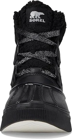 SOREL Out N Abouttm IV Chillz Lux Waterproof Women's Snow Shoes Black/Black : 9 B - Medium, Leather - Image 2