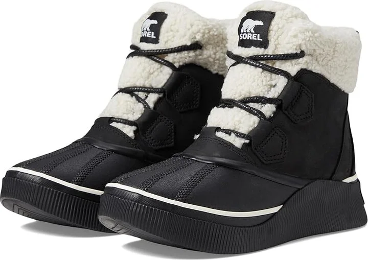 SOREL Out N Abouttm IV Chillz Waterproof Women's Snow Shoes Black/Chalk : 6 B - Medium, Leather