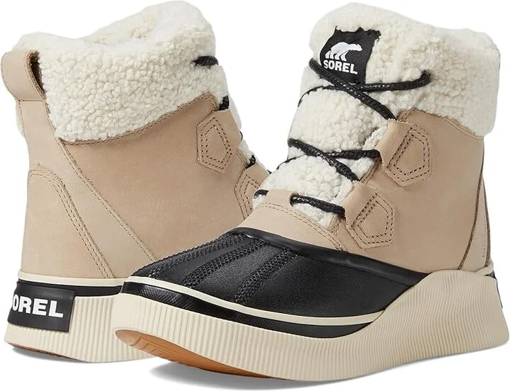 SOREL Out N Abouttm IV Chillz Waterproof Women's Snow Shoes Omega Taupe/Black : 10 B - Medium, Leather