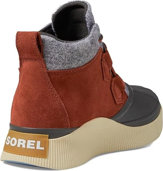 SOREL Out N Abouttm IV Classic Waterproof Women's Rain Boots Sanguine/Jet : 8.5 B - Medium, Leather/Suede - Image 4