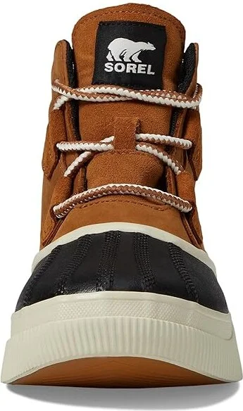 SOREL Out N Abouttm IV Classic Waterproof Women's Rain Boots Taffy/Black : 9 B - Medium, Leather/Suede - Image 2