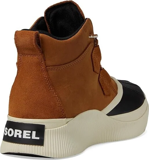 SOREL Out N Abouttm IV Classic Waterproof Women's Rain Boots Taffy/Black : 9 B - Medium, Leather/Suede - Image 4