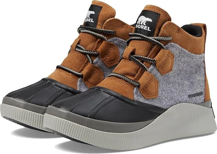 SOREL Out N Abouttm IV Classic Waterproof Women's Rain Boots Taffy/Dove : 7 B - Medium, Leather/Suede