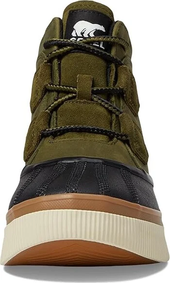 SOREL Out N Abouttm IV Classic Waterproof Women's Rain Boots Utility Green/Black : 10.5 B - Medium, Leather/Suede - Image 2