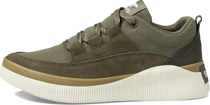 SOREL Out N Abouttm IV Low Sneaker Waterproof Women's Shoes Stone Green/Chalk : 6 B - Medium, Synthetic - Image 6