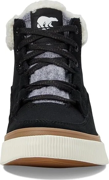 SOREL Out N Abouttm IV Mid Sneaker Waterproof Women's Shoes Black/Sea Salt : 6 B - Medium, Canvas/Suede - Image 2