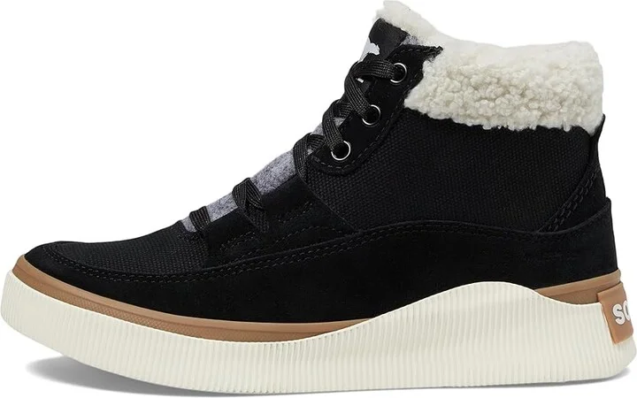 SOREL Out N Abouttm IV Mid Sneaker Waterproof Women's Shoes Black/Sea Salt : 6 B - Medium, Canvas/Suede - Image 5