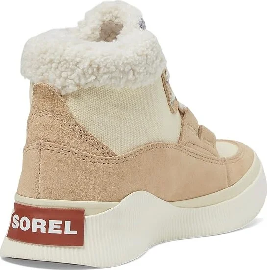 SOREL Out N Abouttm IV Mid Sneaker Waterproof Women's Shoes Honey White/Ceramic : 5.5 B - Medium, Canvas/Suede - Image 4