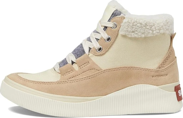 SOREL Out N Abouttm IV Mid Sneaker Waterproof Women's Shoes Honey White/Ceramic : 5.5 B - Medium, Canvas/Suede - Image 5