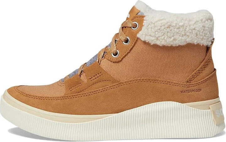 SOREL Out N Abouttm IV Mid Sneaker Waterproof Women's Shoes Tawny Buff/Honey White : 5 B - Medium, Canvas/Suede - Image 5