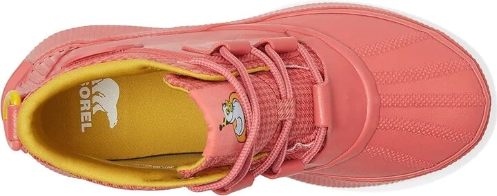 SOREL Out N Abouttm IV Splashy WP Women's Rain Boots Coral Blossom/Sea Salt : 10 B - Medium, Rubber - Image 2