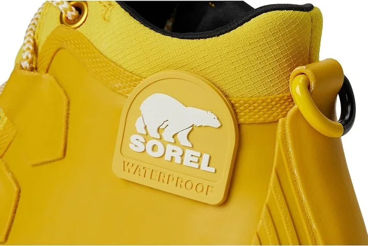 SOREL Out N Abouttm IV Splashy WP Women's Rain Boots Gold Leaf/Black : 6 B - Medium, Rubber - Image 7