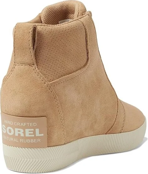 SOREL Out N Abouttm Pull-On Wedge Women's Shoes Canoe/Sea Salt : 10 B - Medium, Leather/Textile - Image 4