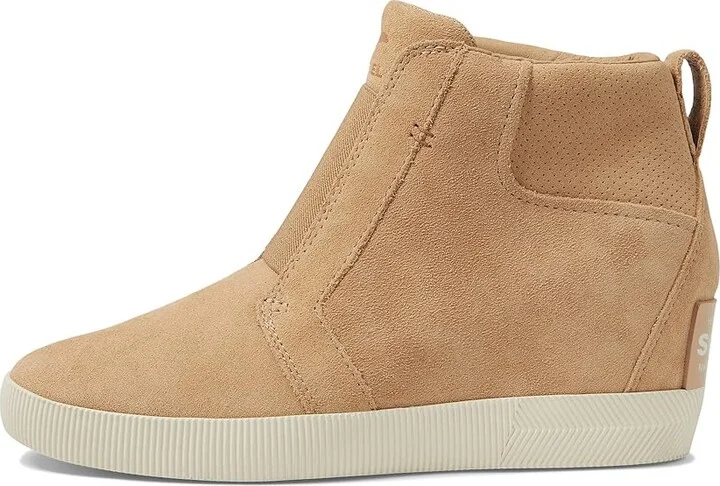 SOREL Out N Abouttm Pull-On Wedge Women's Shoes Canoe/Sea Salt : 10 B - Medium, Leather/Textile - Image 5