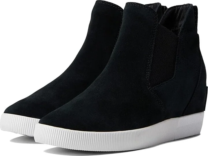 SOREL Out N Abouttm Slip-On Wedge II Women's Shoes Black/White : 7.5 B - Medium, Textile/Leather