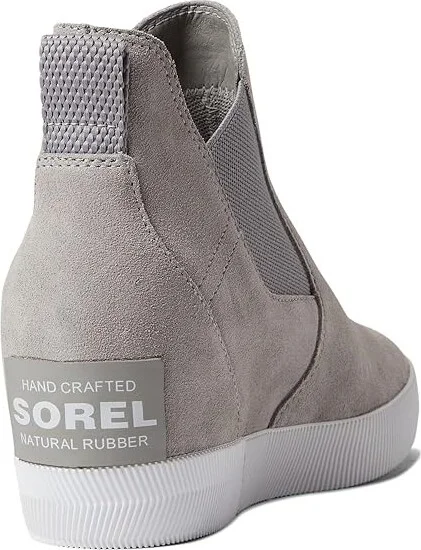 SOREL Out N Abouttm Slip-On Wedge II Women's Shoes Chrome Grey/White : 10 B - Medium, Textile/Leather - Image 4