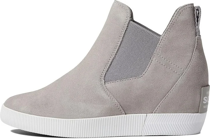 SOREL Out N Abouttm Slip-On Wedge II Women's Shoes Chrome Grey/White : 10 B - Medium, Textile/Leather - Image 6