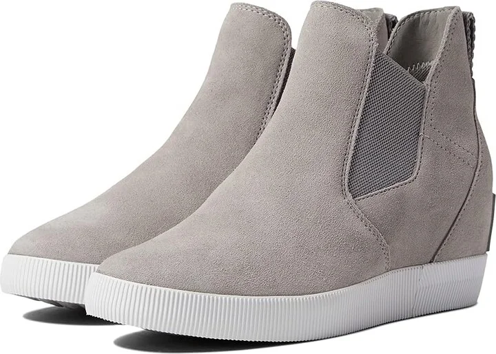 SOREL Out N Abouttm Slip-On Wedge II Women's Shoes Chrome Grey/White : 10 B - Medium, Textile/Leather