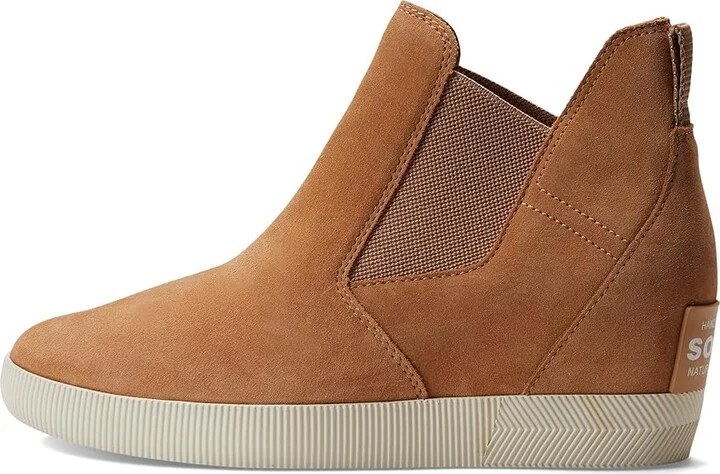 SOREL Out N Abouttm Slip-On Wedge II Women's Shoes Tawny Buff/Chalk : 7 B - Medium, Textile/Leather - Image 5