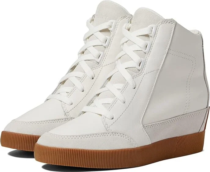 SOREL Out N Abouttm Wedge II Women's Shoes Sea Salt/Gum 2 : 9 B - Medium, Textile/Leather