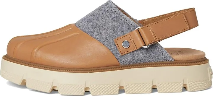 SOREL Rein Cb Clog Slingback Women's Shoes Tawny Buff/Bleached Ceramic : 5 B - Medium, Felt/Leather - Image 6
