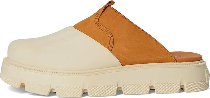 SOREL Rein Cbtm Clog Women's Slippers Bleached Ceramic/Canyon Gold : 7.5 B - Medium, Leather - Image 6