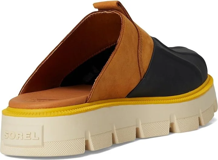 SOREL Rein Cbtm Clog Women's Slippers Canyon Gold/Black : 7.5 B - Medium, Leather - Image 4