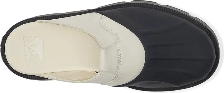 SOREL Rein Cbtm Clog Women's Slippers Chalk/Black : 8 B - Medium, Leather - Image 2