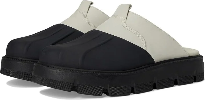 SOREL Rein Cbtm Clog Women's Slippers Chalk/Black : 8 B - Medium, Leather