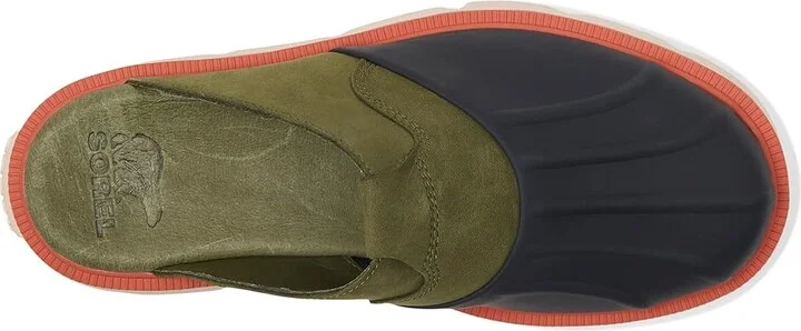 SOREL Rein Cbtm Clog Women's Slippers Utility Green/Pearlescent : 10.5 B - Medium, Leather - Image 2