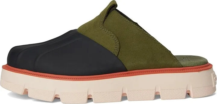 SOREL Rein Cbtm Clog Women's Slippers Utility Green/Pearlescent : 10.5 B - Medium, Leather - Image 6