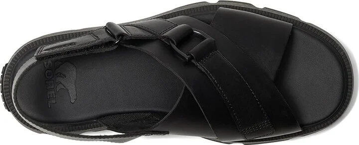 SOREL Rein CBtm Crisscross Sandals Women's Sandals Black/Black : 11 B - Medium, Leather - Image 2