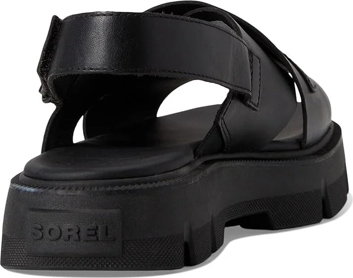 SOREL Rein CBtm Crisscross Sandals Women's Sandals Black/Black : 11 B - Medium, Leather - Image 4