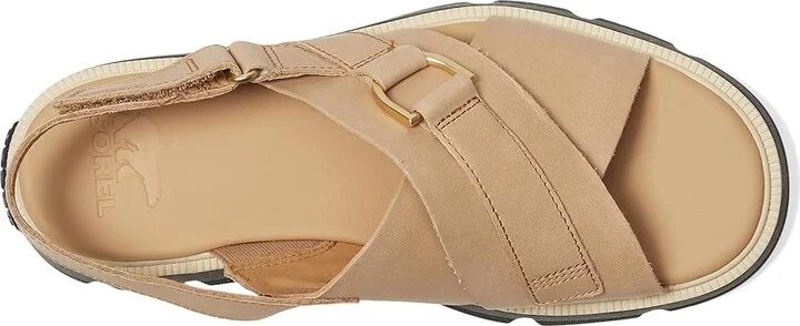 SOREL Rein CBtm Crisscross Sandals Women's Sandals Honest Beige/Black : 11 B - Medium, Leather - Image 2