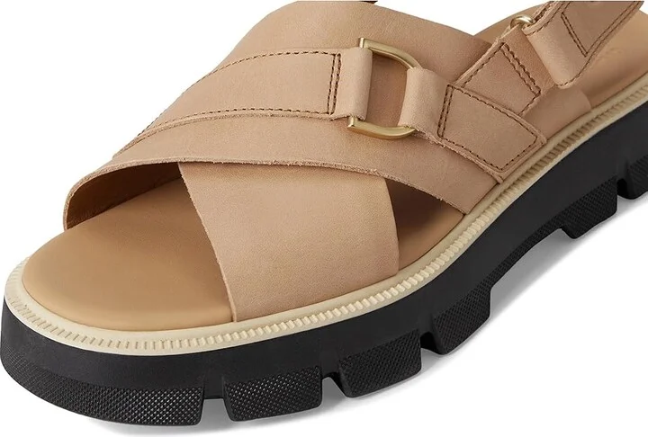 SOREL Rein CBtm Crisscross Sandals Women's Sandals Honest Beige/Black : 11 B - Medium, Leather - Image 7