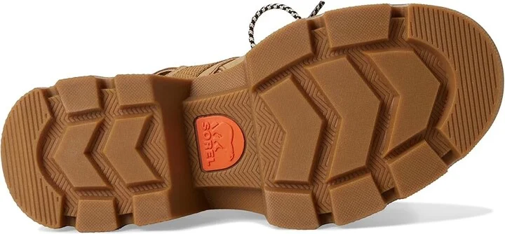 SOREL Rein CBtm Lace Platform Women's Sandals Caribou Buff/Black : 6 B - Medium, Leather - Image 3